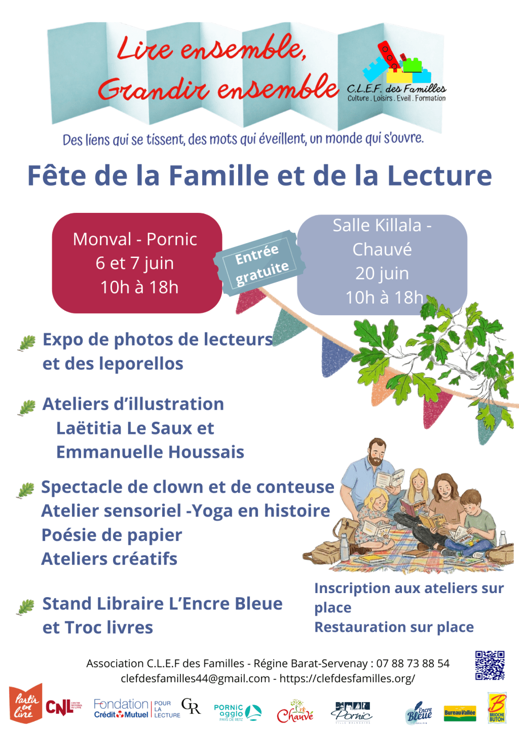 le programme des Fêtes de la famille et de la lecture sont en&nbsp;ligne